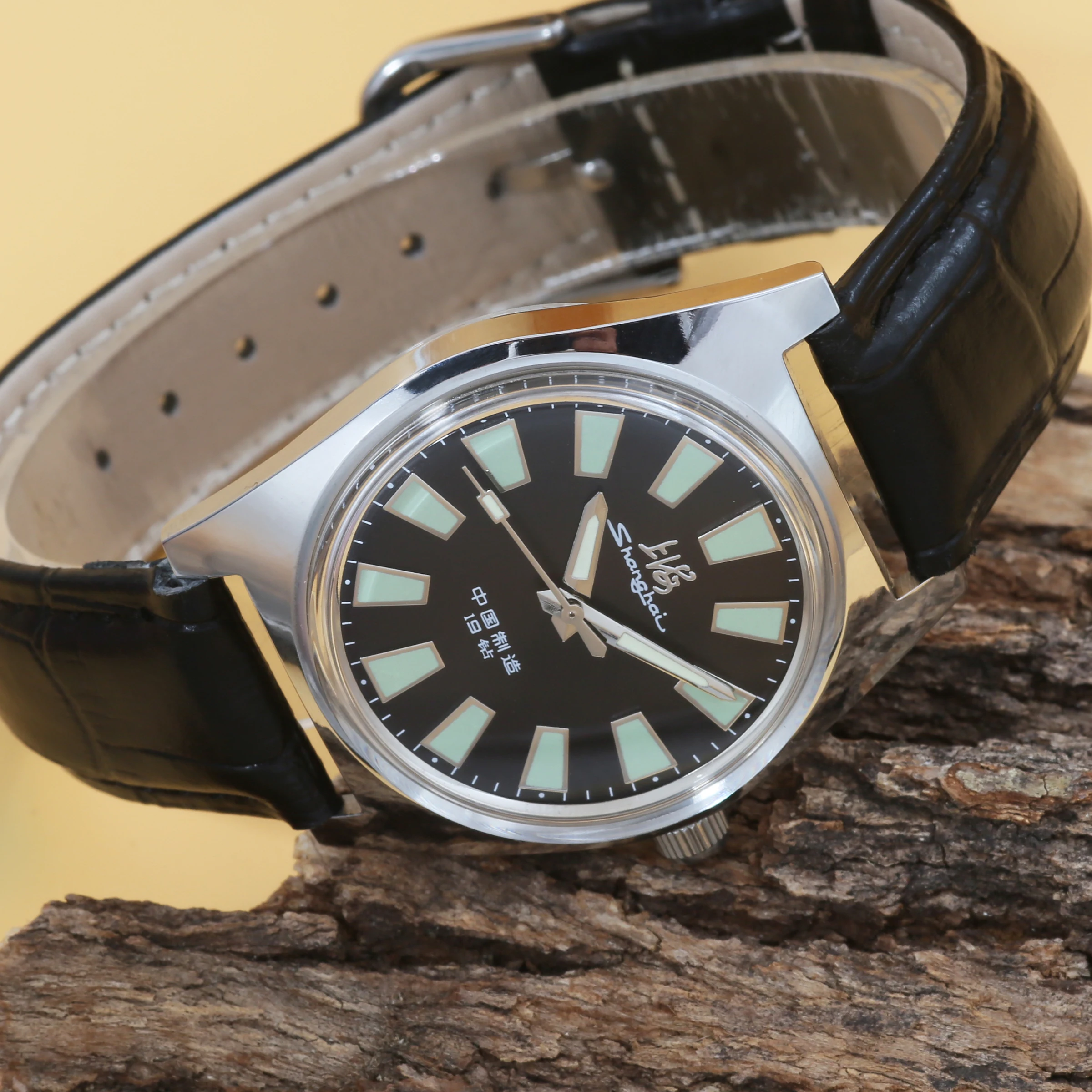 شنغهاي 36MM اليد الرياح الميكانيكية ووتش 7120 للماء ريترو الصين ووتش للرجال بالجملة