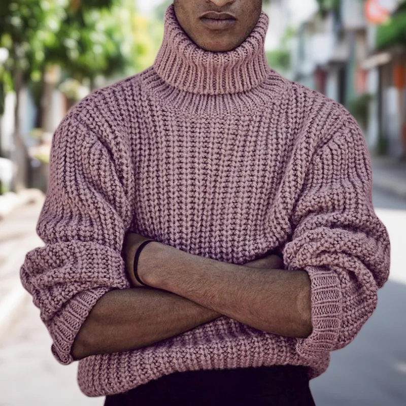 

Autumn Casual Sweater Coats Men Pullovers Jumper Male Knitted Clothing Turtleneck Knitwear Winter Men Pullover Sweaters MY280