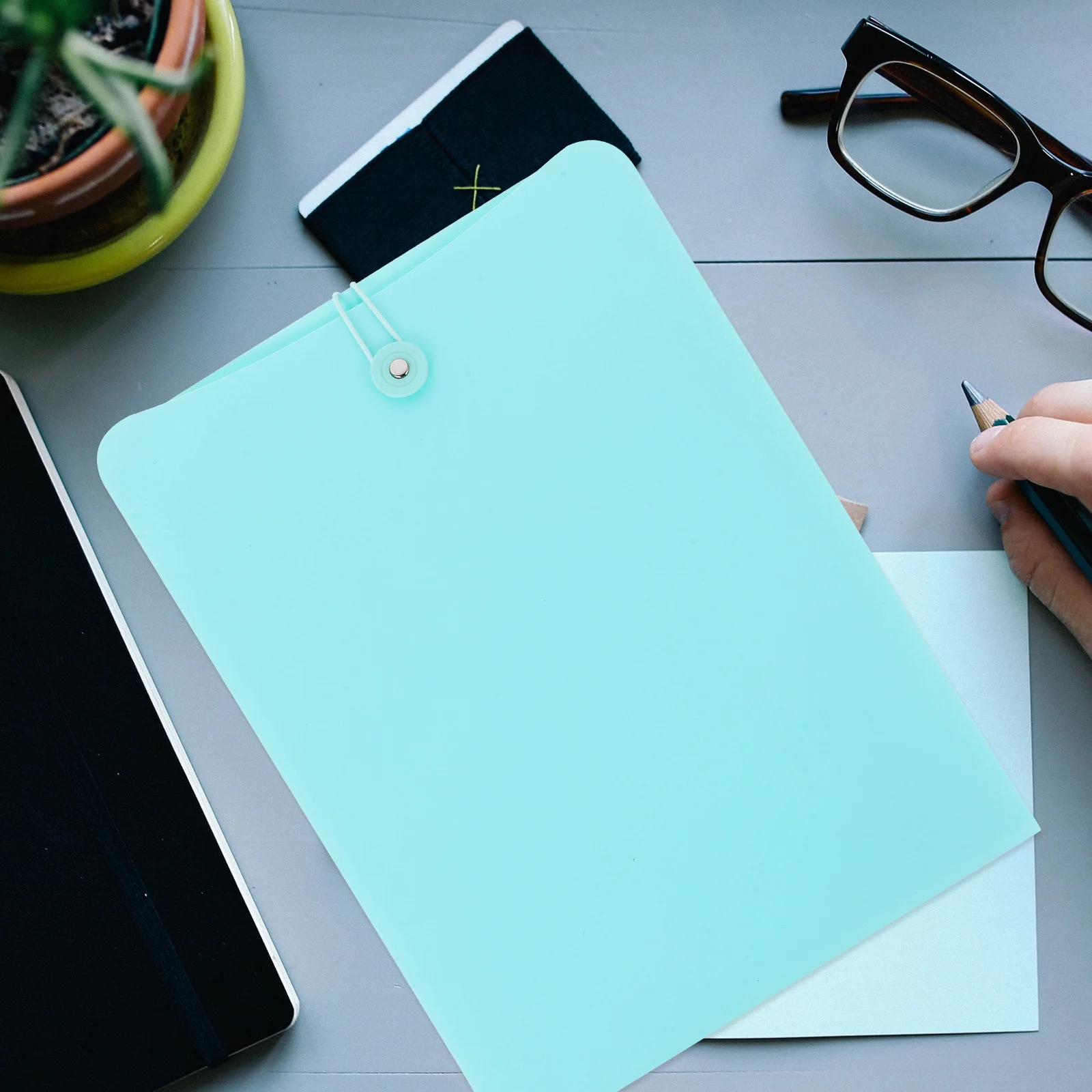 

Portable Document File Folder Plastic Accordion Folder Organizer for Office Paper Storage Receipt Ticket Holder