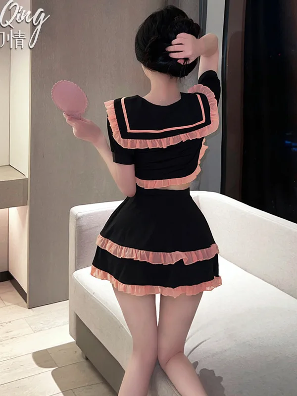 

Униформа Temptation Fantasy Set Pure Desire, новая короткая юбка для взрослых, нижнее белье, плиссированная юбка, милый студенческий комплект юбки для ролевых игр J8CZ