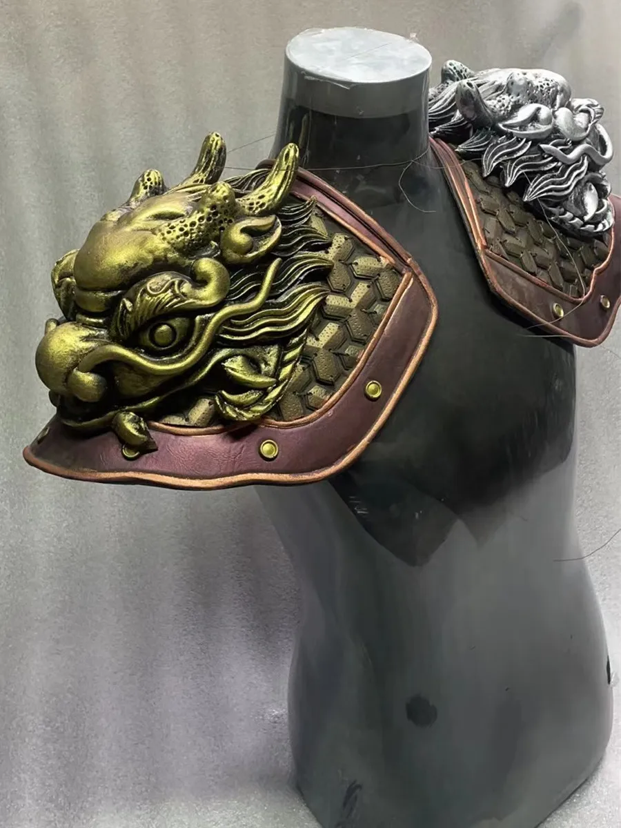 One Piece Vintage Shoulder Armor Accessories Warrior Knight General Clothing Ornament Carnival Supplies Retro Photography