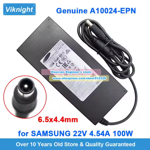Genuine A10024_EPN 22V 4.54A 100W Adapter for Samsung Monitor LS34E790C LS34E790 C27G75TQSN C27HG SE790C CHG70 S34 Power Supply