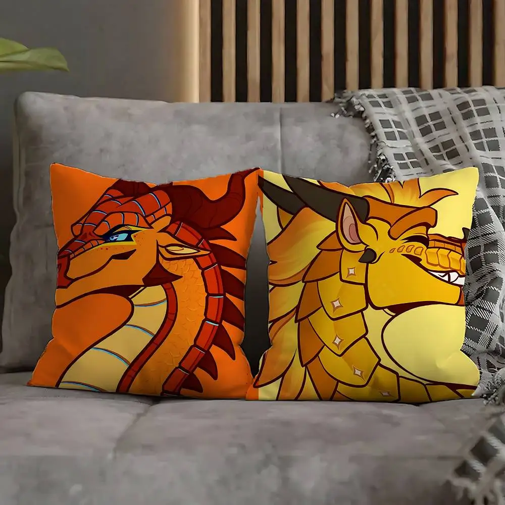 W-Wings of F-Fire Dragon Throw Pillow Case For 50cm 40cm 55cm 45cm 30cm Square Bedroom Pillowcase Cover