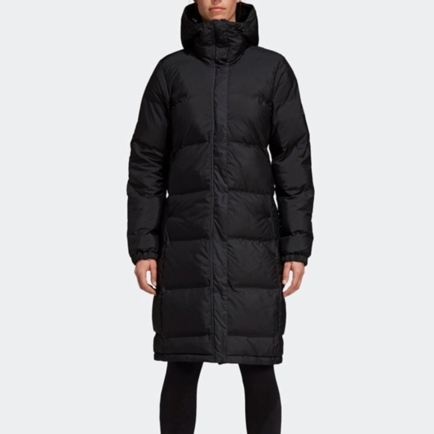 Adidas genuine women's outdoor long sleeved warm hooded sports cotton jacket CY8647