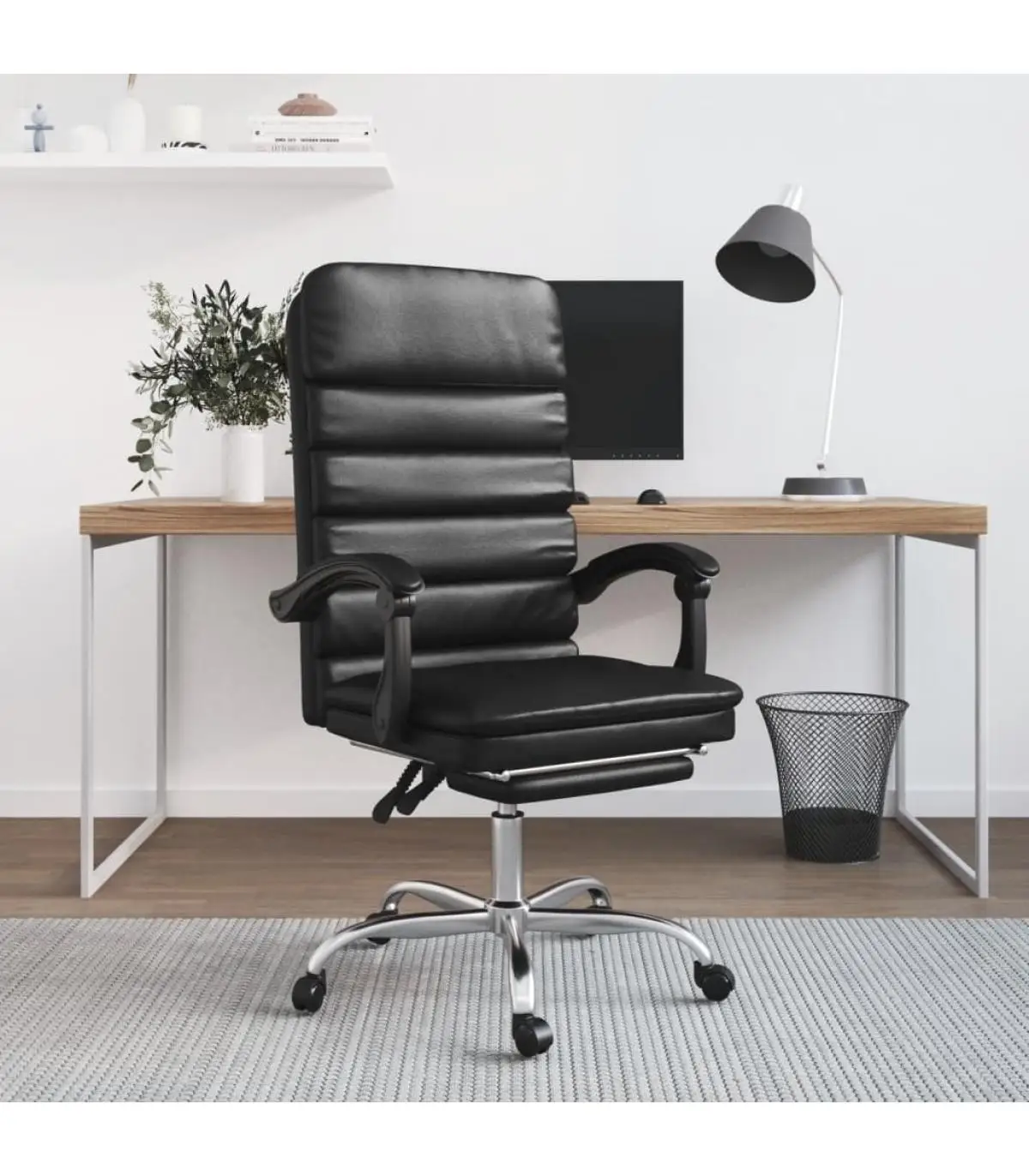 Office chairs reclining office chair massage synthetic leather black