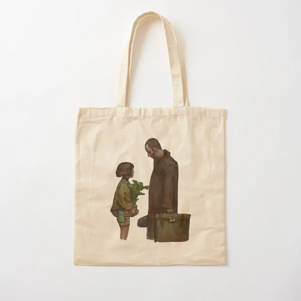 Leon The Professional Cotton  Canvas Bag Unisex Reusable Designer Foldable Fabric Grocery Handbag Tote Travel Casual