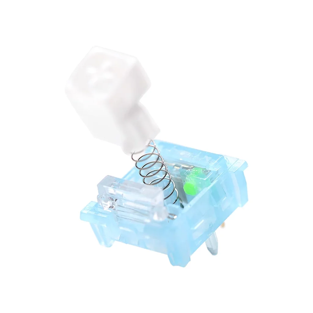 Imagem -03 - Kailh-arctic Fox Clicky Tátil Pom Hot-plug Custom Interruptores de Teclado Mecânico Guia de Luz de Alta Penetração Pinos Caixa