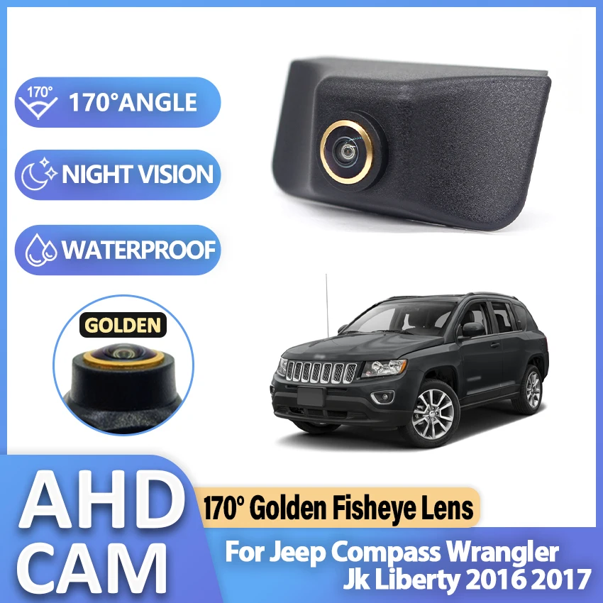 Автомобильная камера переднего вида PAL NTSC CVBS AHD «рыбий глаз» для Jeep, камера передней решетки для Jeep Compass Wrangler Jk Liberty 2016 2017