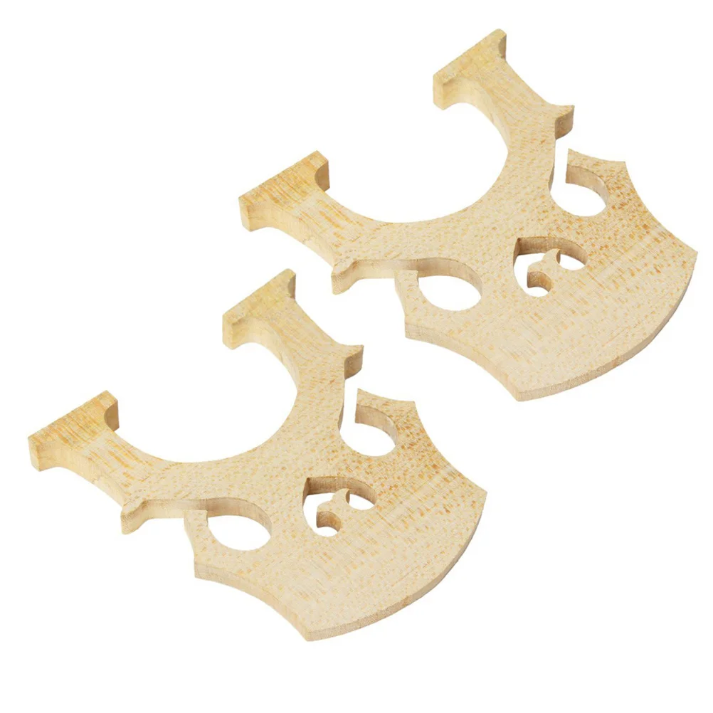 

2pcs Exquisite Cello Bridge 4/4 Quality Maple Wood Fitted Bridge Professional Cello Accessories (Beige)