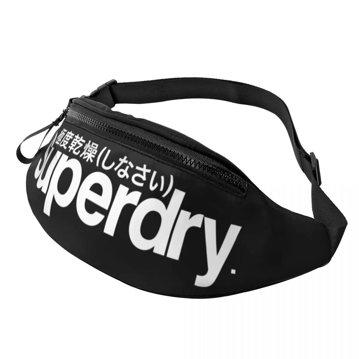 Hip Hop Letter Logo Fanny Pack para Homens e Mulheres, Bolsa de Cintura Ajustável, Sacos de Cinto Ajustável, Viagem, Caminhada, Ciclismo, Impressionante