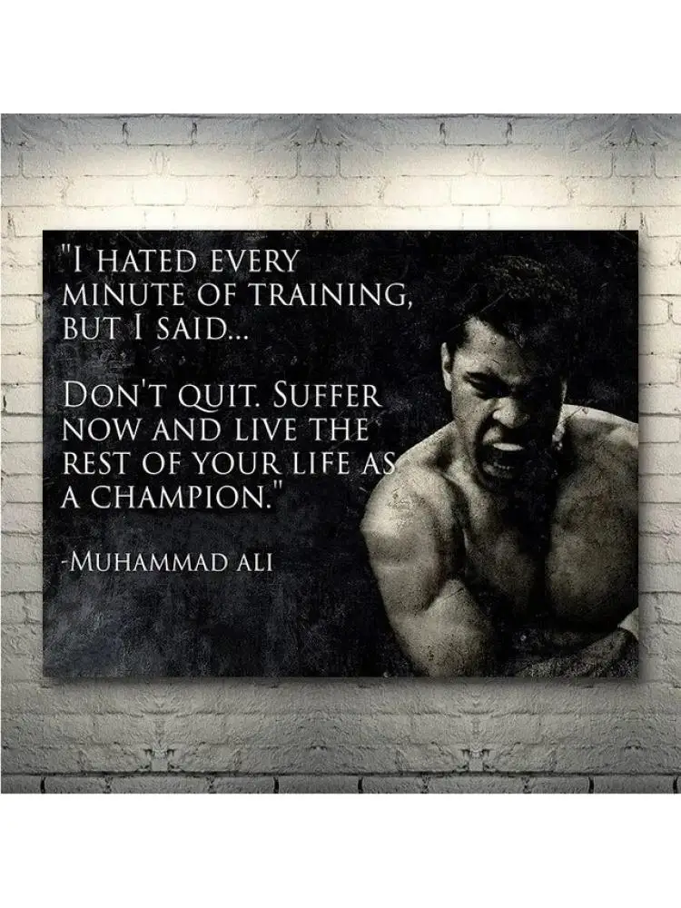 Muhammad Ali Haj Boxing Boxer Champion Wall Art Posters and Prints on Canvas Sports Pictures Ideal for Bedroom Home