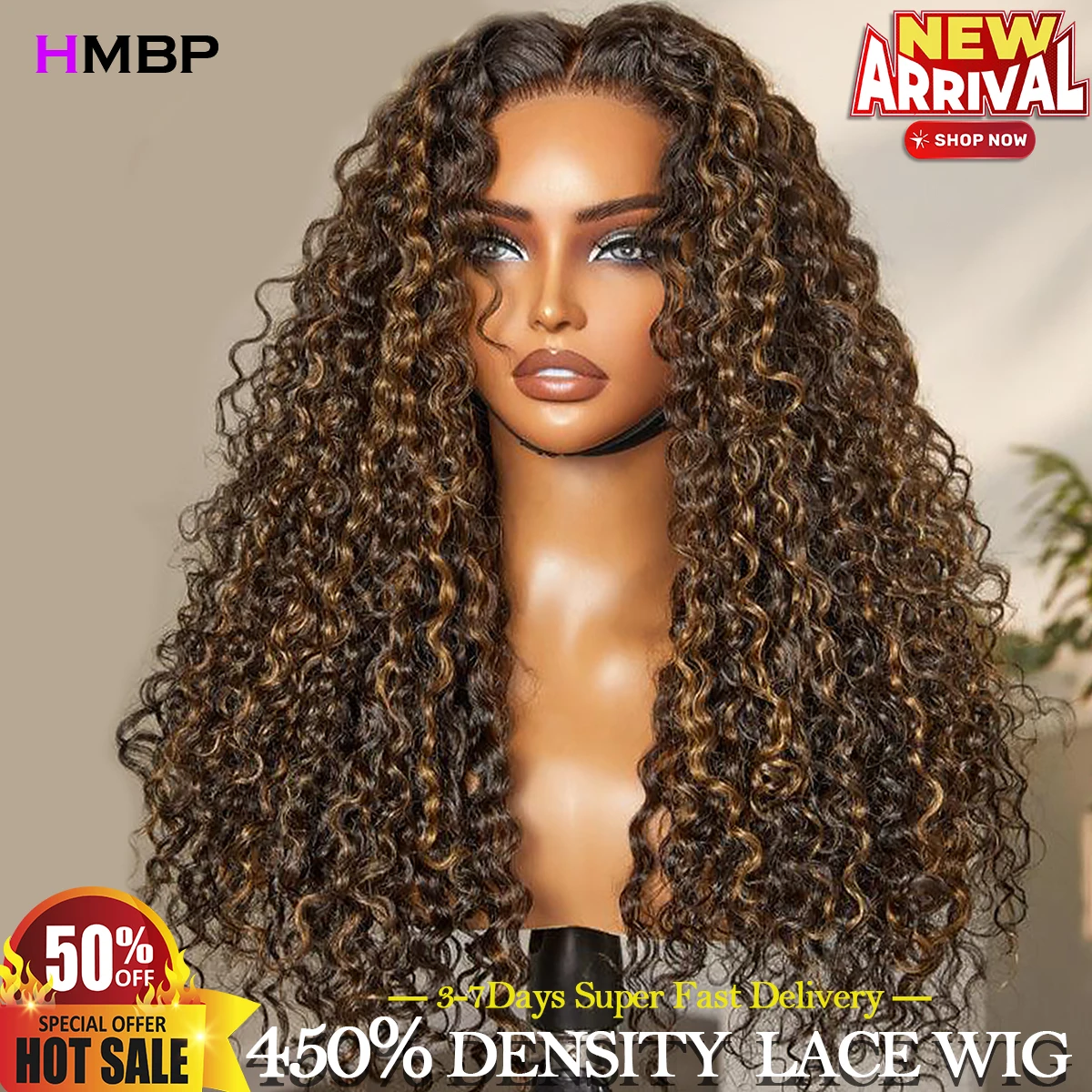 

Highlight Glueless Wig Human Hair 450 Density Ombre Honey Blonde 13x4 13x6 HD Lace Frontal Wig Remy Human Hair Kinky Curly Wigs