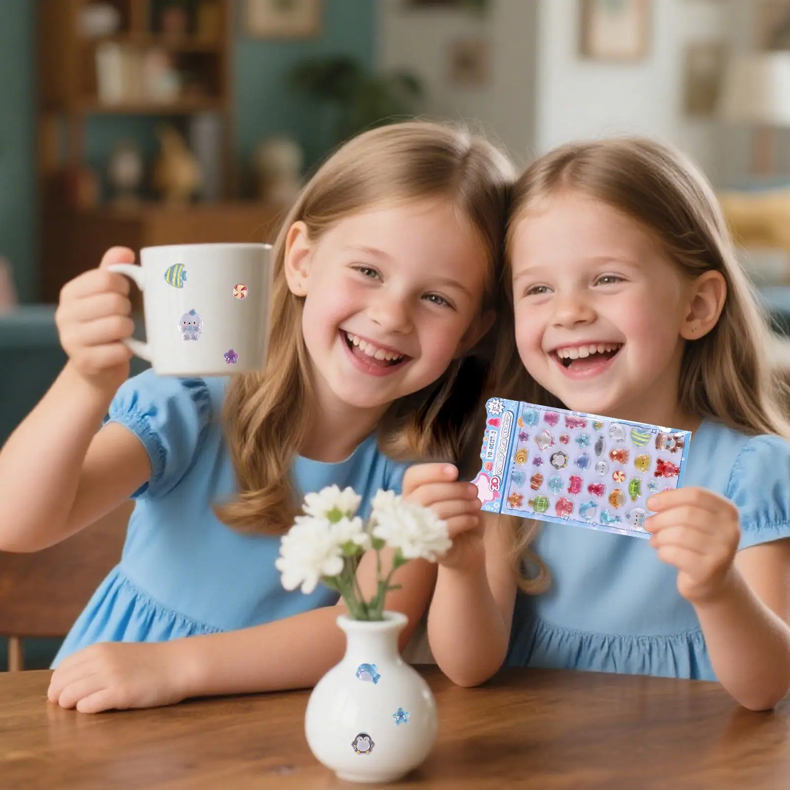 

3D Stickers Assorted Aesthetic Decals Mini Animal 3D Stickers Kids Toy For Boys Girls Children Teens Students Scrapbooking Phone