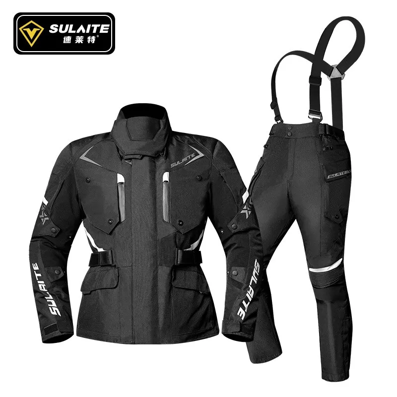 

SULAITE Motorcycle Jacket Pants Waterproof Windproof Warm Motocross Cycling Jackets Men Women Motorbike Overcoat Off-road