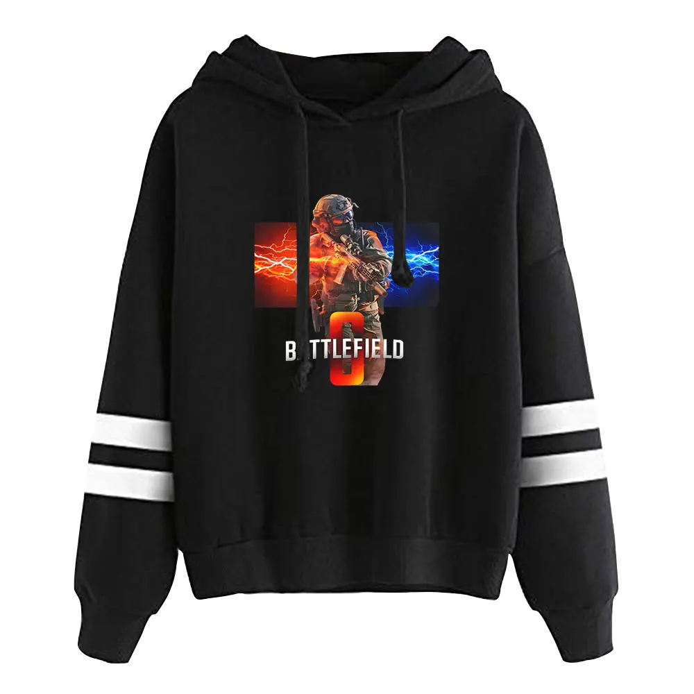 Battlefield 6 Merch Vintage 90s كنزة قطيفة موضة هوديي البلوز الرياضة البلوز الشارع الشهير البلوز