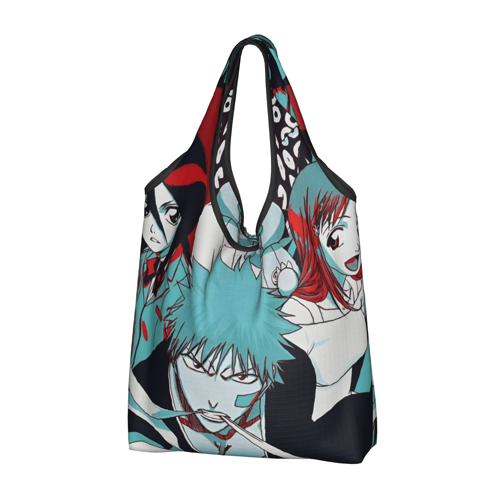 Fashion B-Bleaches Comic Distinctive  Shopping Tote Bags Portable Emotional Grocery Shoulder Shopper Bag