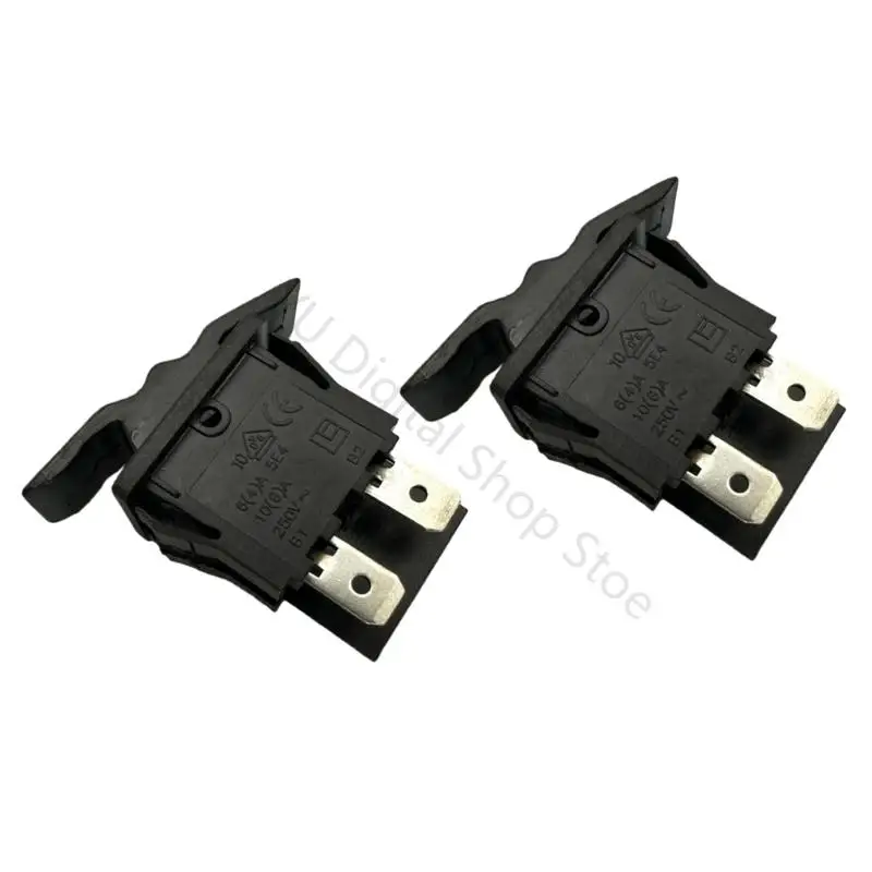 96BA Rocker Power Switches U16WR 10A 4 Pin 2 Position Black In Panel Mount