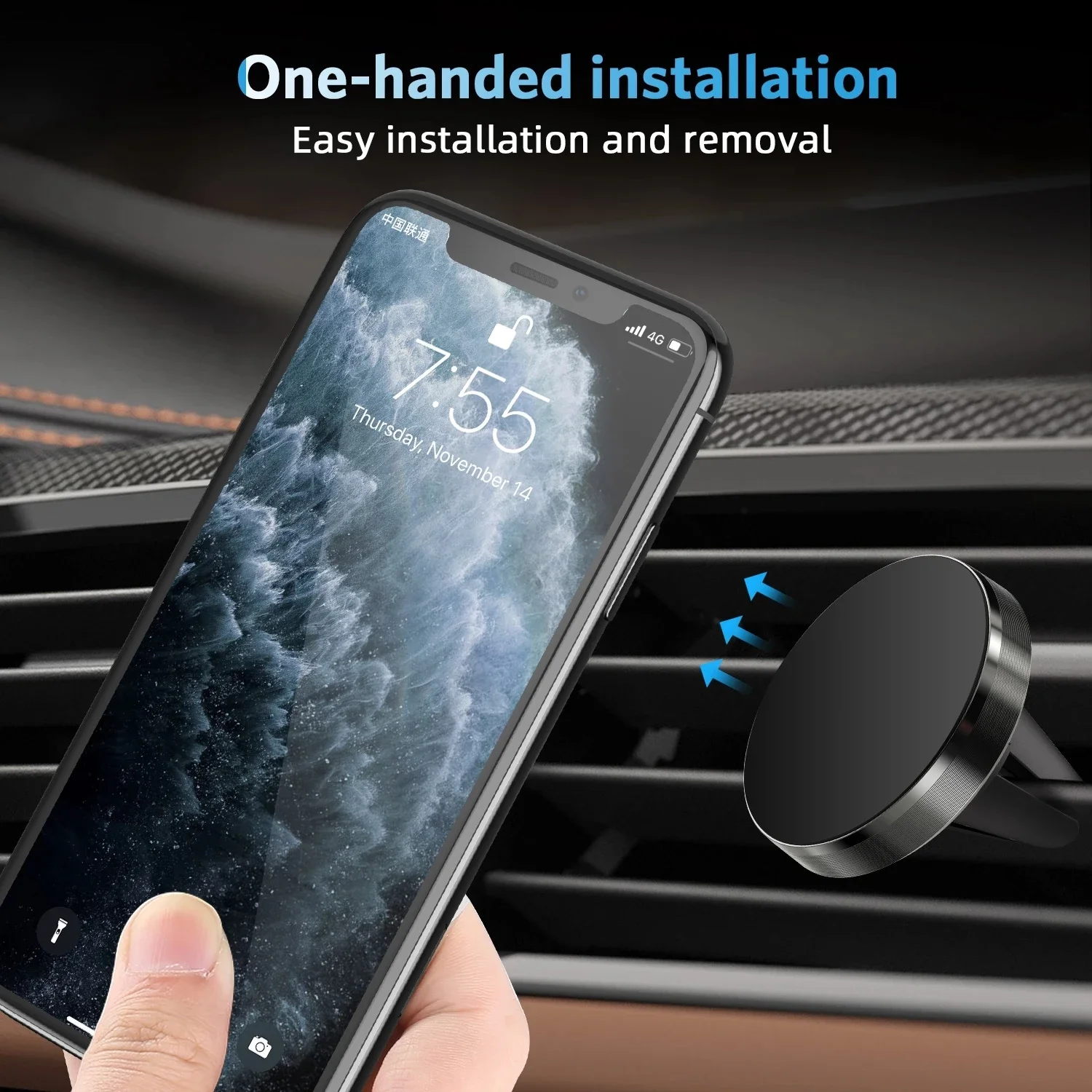 Universal Air Vent Magnetic Car Phone Holder Magnet Smartphone Mobile Stand Cell GPS Support for IPhone 13 12 XR Mi Samsung