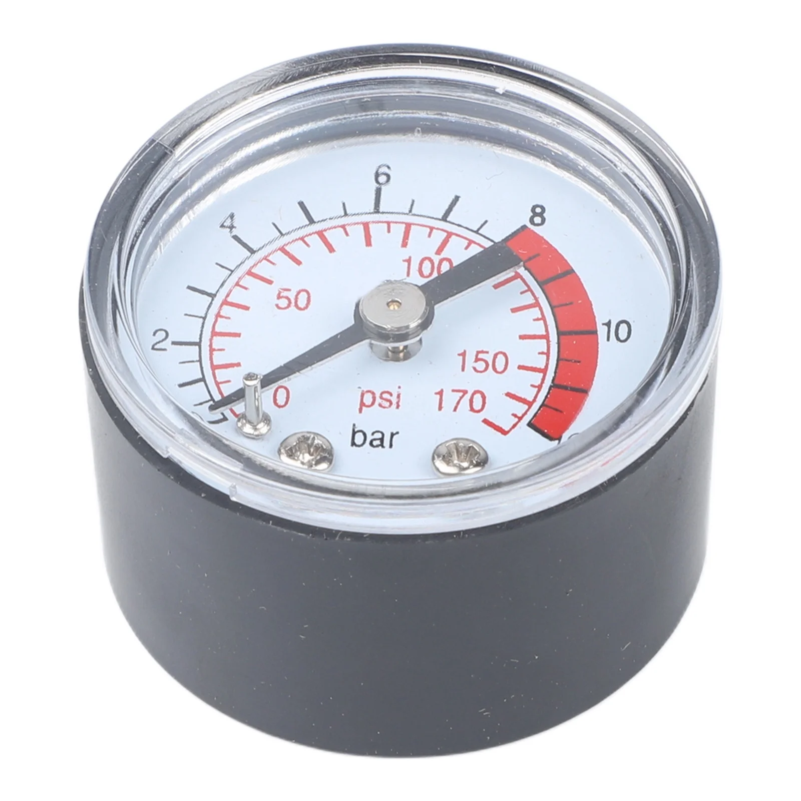 Pneumatic Hydraulic Air Compressor Pressure Gauge 0 to 170 PSI 0 to 12 Bar Scale with Male Thread Bottom for Reliable Use