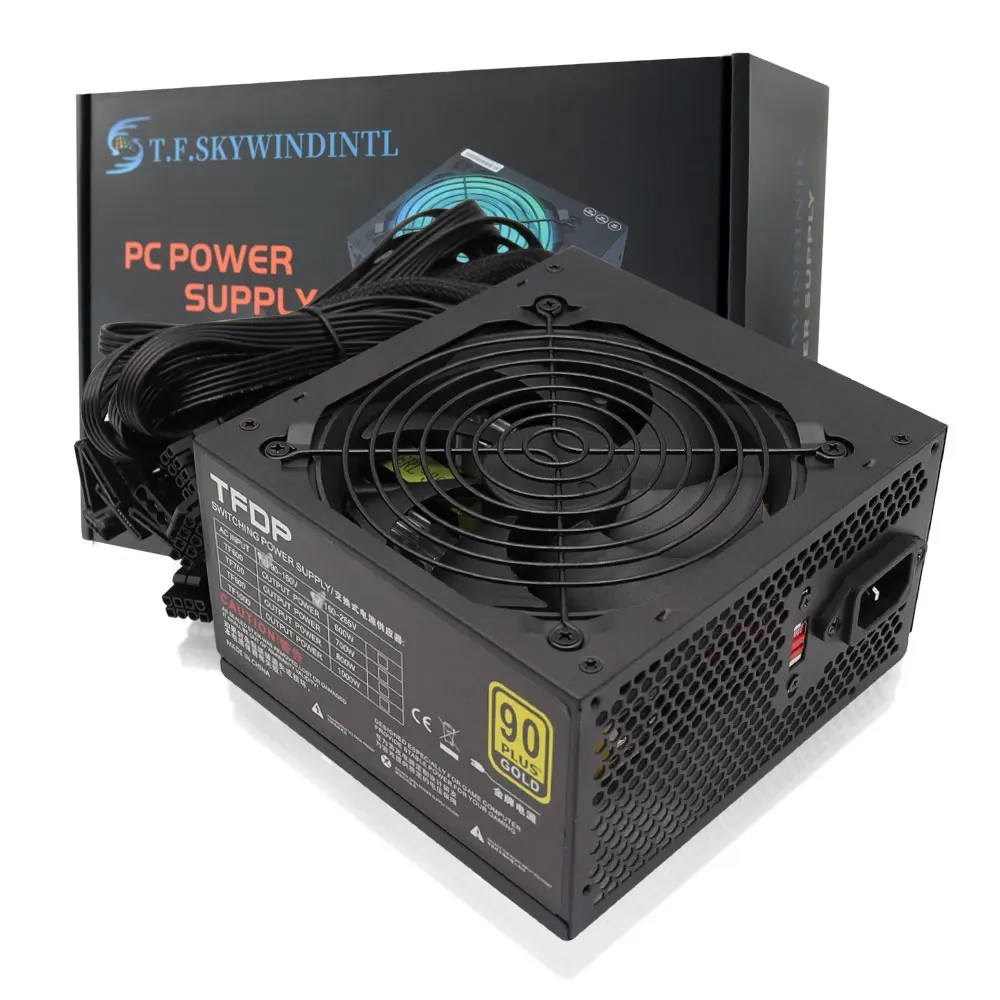 T.F.SKYWINDINTL 800W Watt PC Gamer Power Supply Unit PSU ATX Desktop Game 80plus Power Source