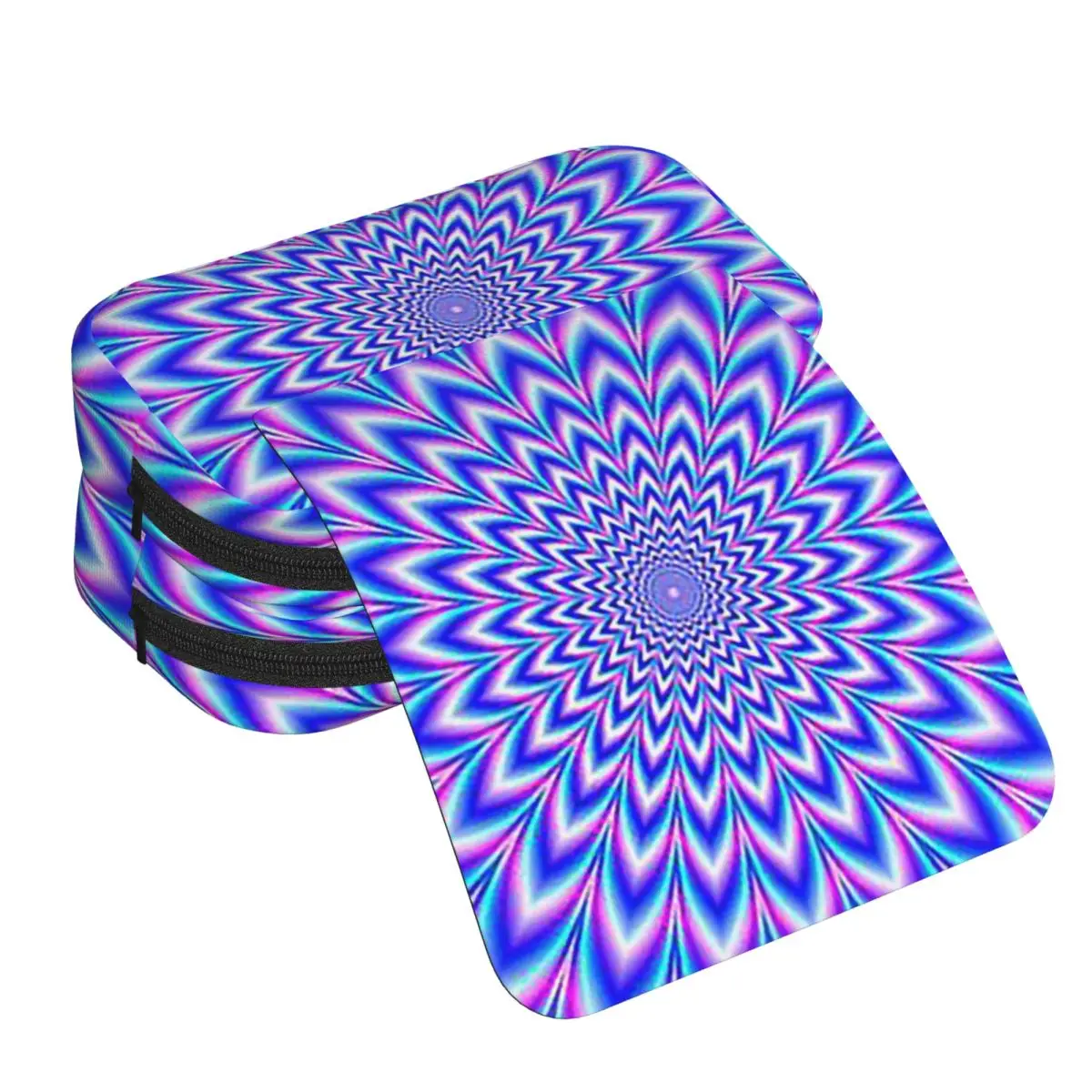 Psychedelic Pulse In Blue And Pink Pencil Case for Boys Girls Gifts Pen Box Pencil Bag Stationery Supplies Pen Holder Bag