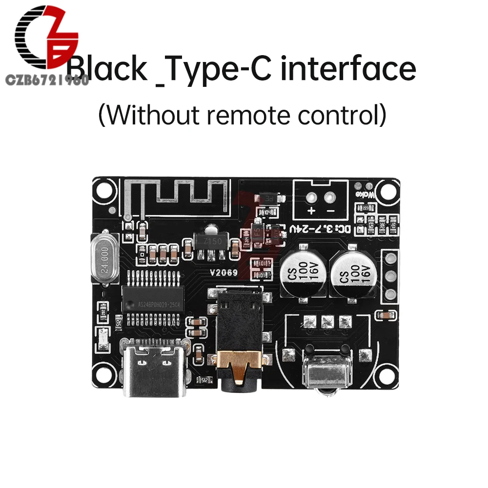 Scheda ricevitore audio Bluetooth DC 3.7-24V Bluetooth 5.0 Scheda di decodifica MP3 Lossless Modulo musicale audio stereo con telecomando