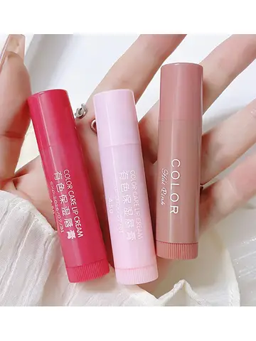 HAIPINK 3-Piece Set Tinted Moisturizing Lip Balm - Hydrating, Fade Lip Lines, Prevent Chapping
