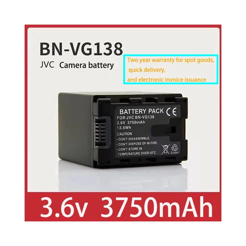 Original Camera Battery BN-VG138 Battery Compatible with VG108, VG114, VG121, Suitable for JVC GZ-HM970, HM30, HD660