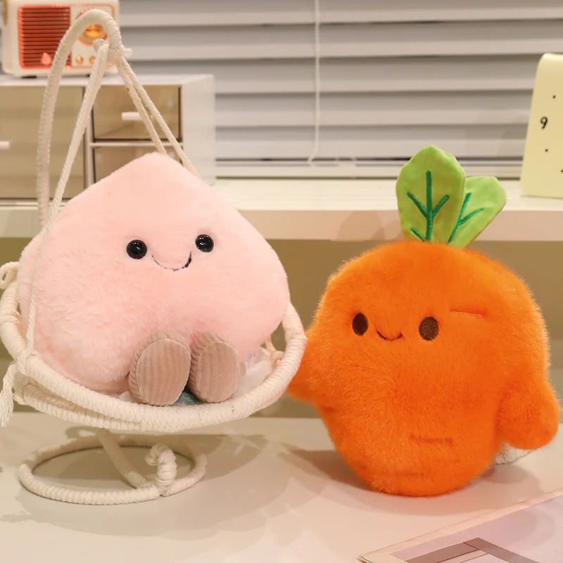 Kreative Simulation Gemüse Serie Ananas Zitrone Karotte Kürbis Apfel Plüsch Spielzeug Baby Beschwichtigen Beruhigende Spielzeug Peluche Puppe