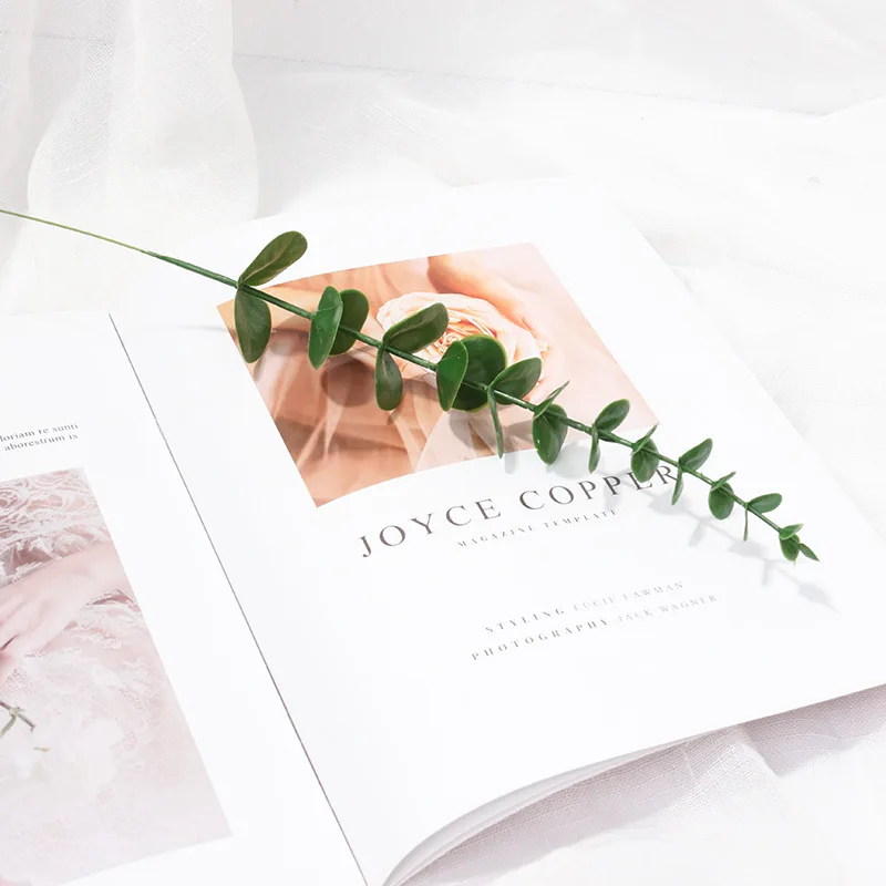 INS Simulation Eucalyptus Leaves Photo Props Jewelry Manicure Food Decoration Shooting Background Shooting Props