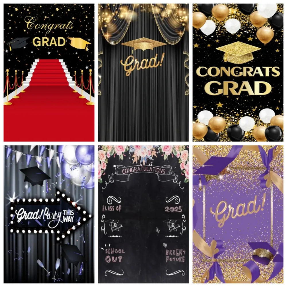 

Graduation Evening Sparkling Starry Stage Backdrop, Graduation Ceremony Ball Party, Home Decoration Photography Studio Backdrop