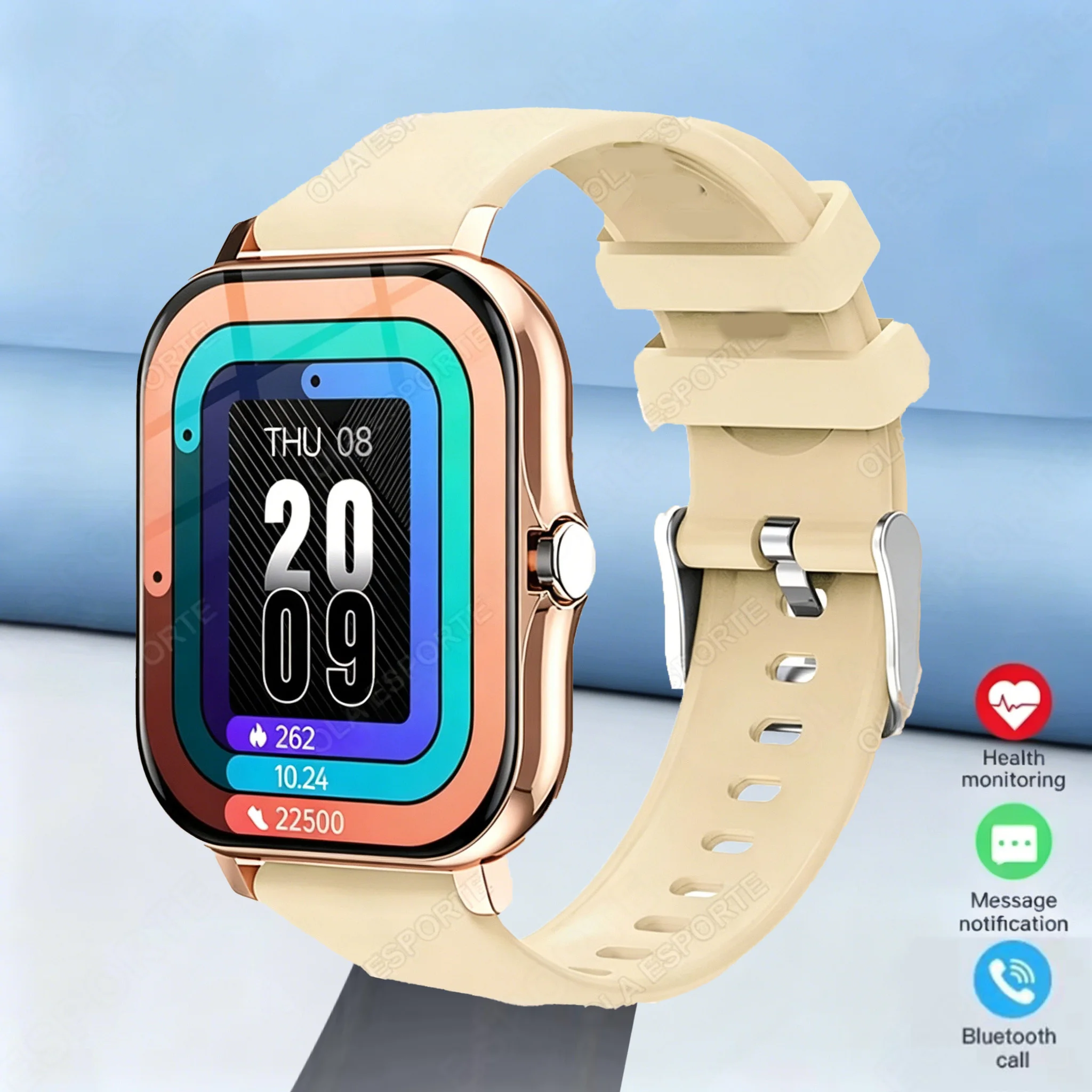 Sport Smart Watch Fitness Clock Health Monitor Waterproof Smartwatch Bluetooth Call Watches for Men Women IOS Android Phone HT30