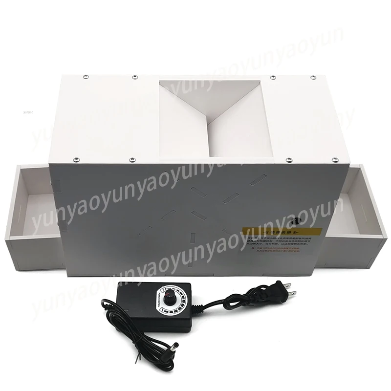 Electric Bird Grain Blower Household Bird Feed Food Shell Blowing Winnowing Machine Adjustable Wind Sheller with 2PCS Drawer