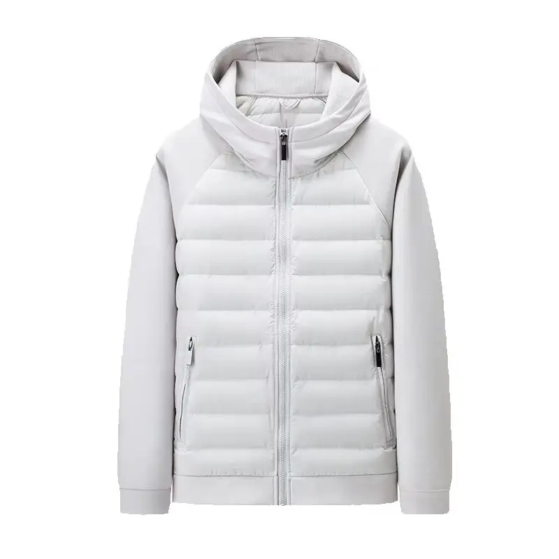 High-quality, Fashionable and Stylish New National Standard 90-Down lightweight Knitted Hooded down Jacket for Men in Winter