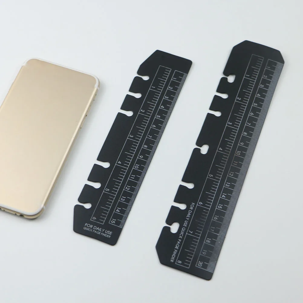 

3Pcs PVC Divider Ruler Clear Bookmark for Finding Fits 6-Hole Binder Lightweight Thin Design School Office Stationery