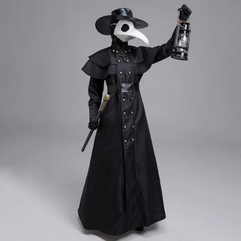 

S/M/L/XL/2XL/3XL/4XL Bandai чумный доктор платье для косплея комплект Хэллоуин косплей костюм средневековый панк Birdman маскарад для взрослых