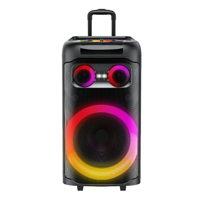 15 inch tie rod 120w high power party speaker lighting subwoofer wireless bluetooth outdoor audio
