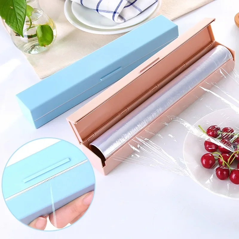 Plastic Wrap Dispenser Kitchen Tools Cling Food  Cutter  Storage Holder  Film  Accessories Cling Wrap Dispenser