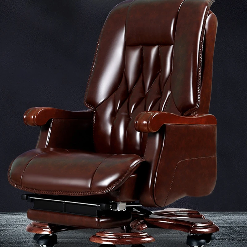 Leather Bedroom Recliner Chair Swivel Executive Lounge Designer Rolling Chair Conference Pedicure Silla De Oficina Luxury Stools