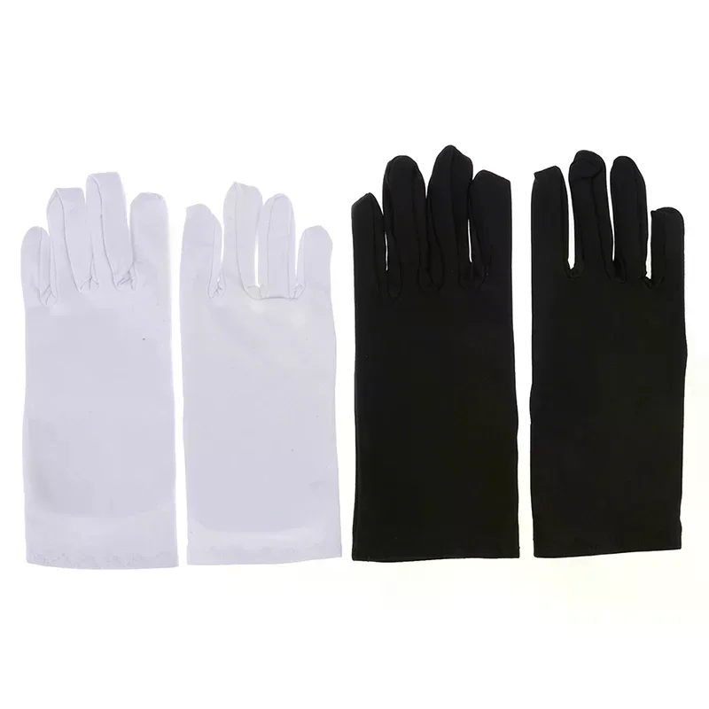 1 pair Cotton gloves Khan cloth Solid gloves rituals play white gloves