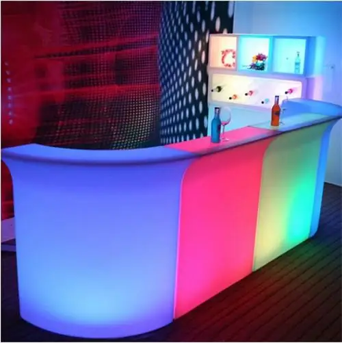 Luminous LED Bar Counter waterproof rechargeable Rundbar LED Bartresen furniture Color Changing Club Waiter bars disco party