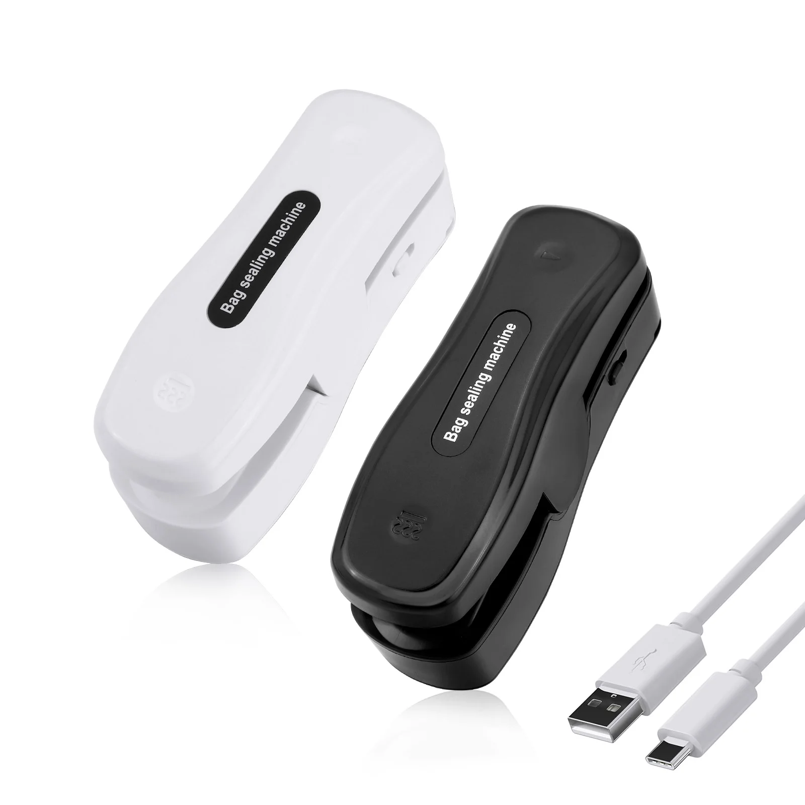 

Мини-запайщик пакетов LECART, перезаряжаемый термосварщик и резак 2 в 1, запечатщик пакетов для чипсов со шнурком, портативное мини-уплотнение пакетов для закусок