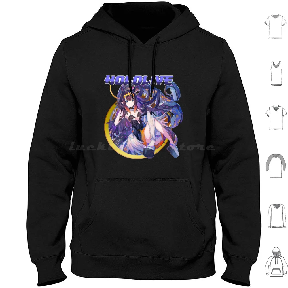 Ninomae Ina'Nis Hoodies Long Sleeve Hololive Hololive Jp Hololive Production Hololive En Animation Anime Anime And