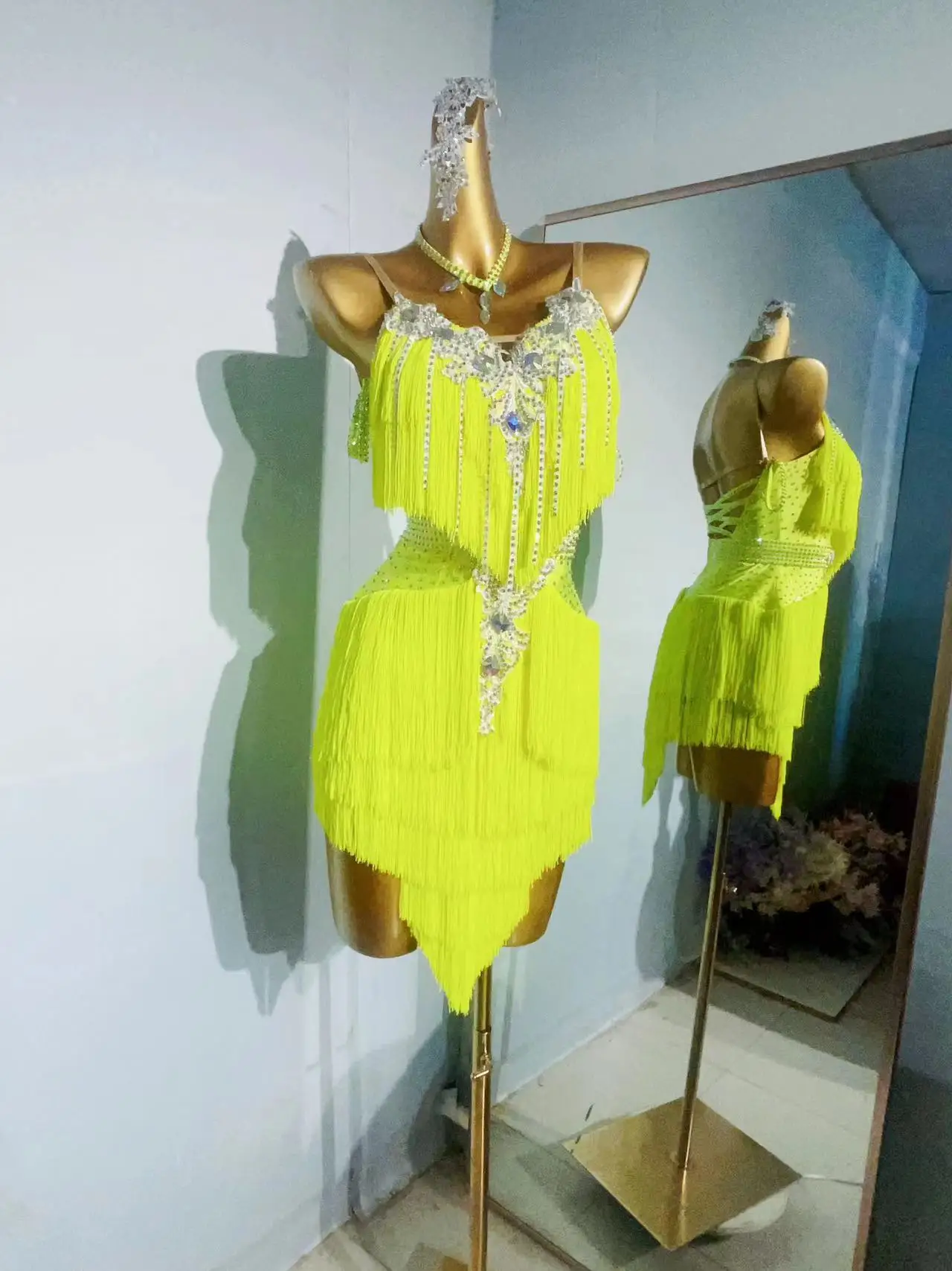 

Latin Dance Dress Women Competition Rumba Chacha Tango Performance Clothing Customsized Adult Child Latin Professional Dresses