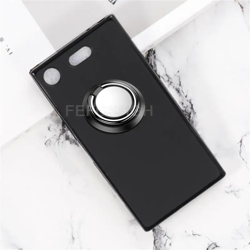 Funda protectora de silicona suave para Sony Xperia XZ1 Compact G8441 XZ1 Mini G8441, soporte de anillo trasero de 4,6 pulgadas, TPU, carcasa anticaída