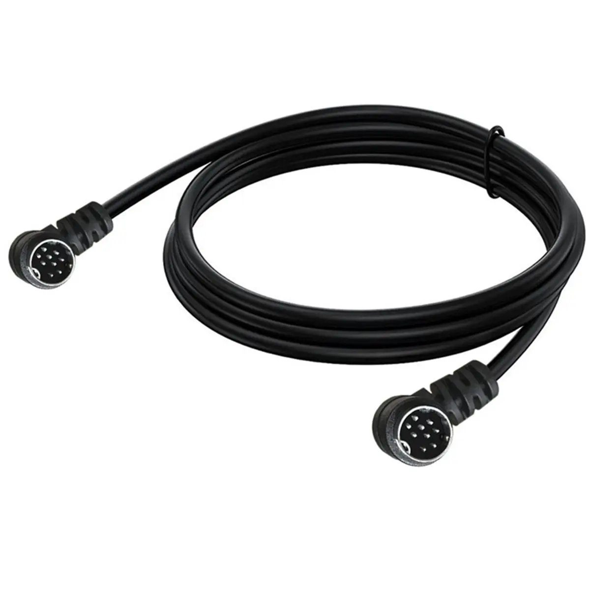 SWXF Double Bend Mini DIN 9Pin Male to Male TV Audio Cable 9-Core S-Video Color Difference Cable for Set Top Box 1.8m
