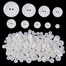 Mutil-Size Pearl Shell Buttons for Clothing Sewing Accessories  DIY Crafts Garment Decoration Round 2 Hole Shell Button