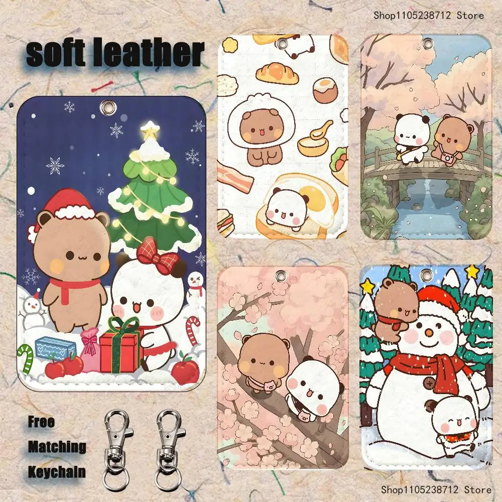 

Cute BuBu DuDu Holder Keychain For Bank Business Work Card Holder Student Card Protective Case Bus Card