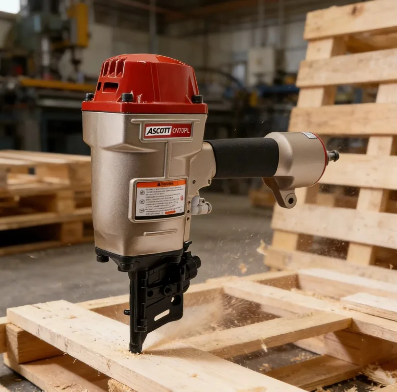 Wire Collated Automated Pallet Machine-mounted Coil Nailer CN70PAL for Wood Pallet Making Industrial Air-Powered Framing Nailer