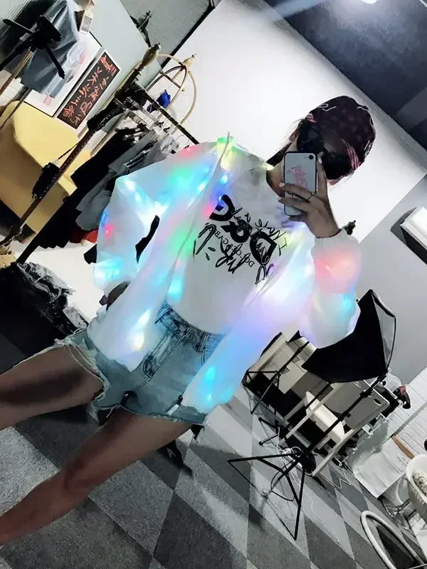 Performance luminous clothes Douyin same 611 king bulingbuling colorful luminous LED jacket led clothing